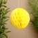 Ball paper decorative, diameter 20 cm, col. yellow