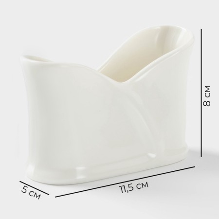 Porcelain napnage magistro "Classics", 11.5 × 5 × 8 cm, white color-1