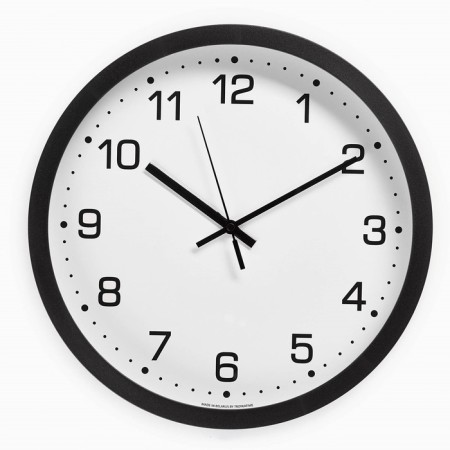 Wall clock, series: classic, smooth move, d-30.5 cm, black