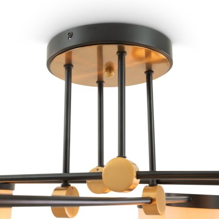 Freya FR5377CL-08B Bogy, 1140x1140x370 mm ceiling lamp, E14, 8x40W, black color-5