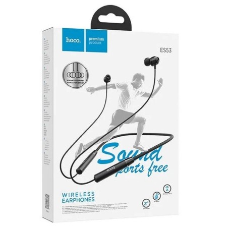 Hoco ES53 headphones, wireless, vacuum, 5 BT, 100 mAh, microphone, black-2