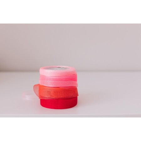 Kapron tape, 10 mm, 20 ± 1 m, light pink color No. 4-1