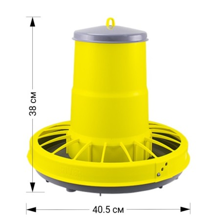 Bunker feeder for poultry 8.5 kg, plastic, compacta-3