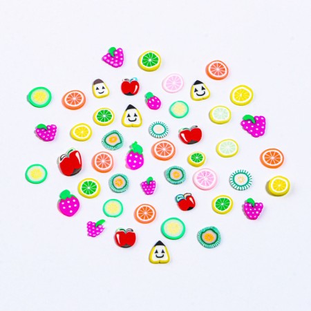 FIMO-design for nails "Fruit", color mix-4