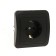Single socket with Luazon Lighting "Orion", 16 a, hidden, with salary, black