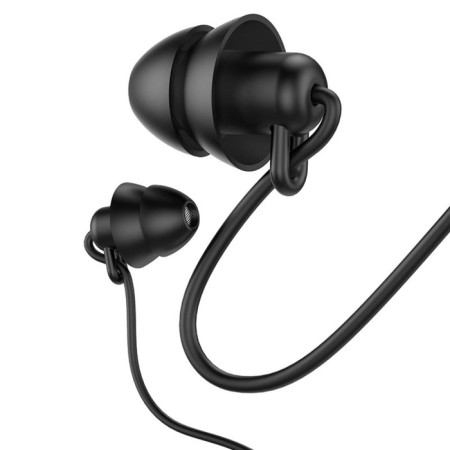 Hoco M81 headphones, wired, vacuum, microphone, 1.2 m, black-1