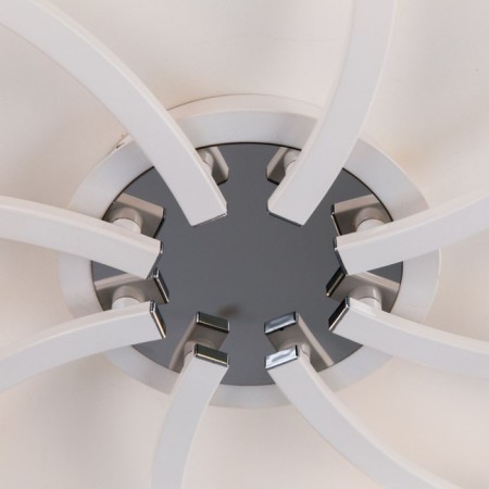 Ceiling chandelier Citilux "Christie" CL152180, 79x79x19 cm, 8x75W, E27, white color-4