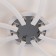 Ceiling chandelier Citilux "Christie" CL152180, 79x79x19 cm, 8x75W, E27, white color