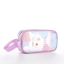 Cosmetic bag PVC Matte silhouette, 21*7*12, lightning department pl40, lilac