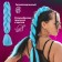Zumba Kanecalon is monophonic, corrugated, 60 cm, 100 g, blue color (#ay32)