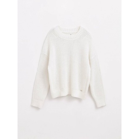Female jumper made of yarn with cotton CONTE Elegant, size L, color White-5