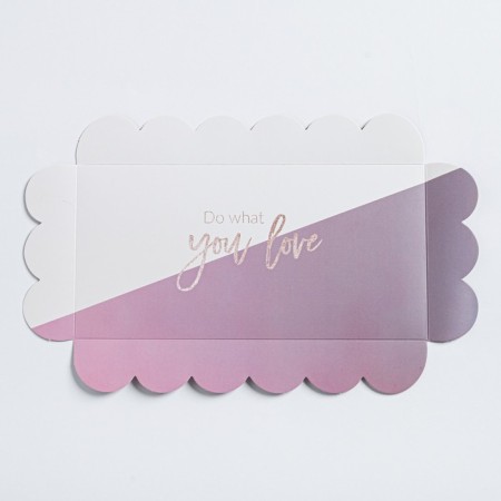 Cookie box, confectionery packaging with PVC lid, do What you love, 21 x 10.5 x 3 cm-2