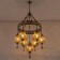 Suspended chandelier Citilux "Cairo" CL419163, 56x56x100 cm, 7x75W, e27, brown color