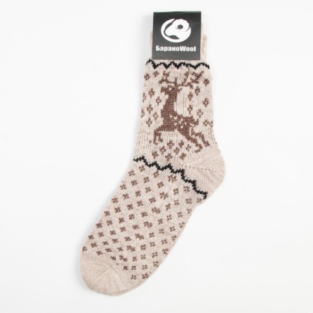 Women's socks, beige color, size 23-25-3