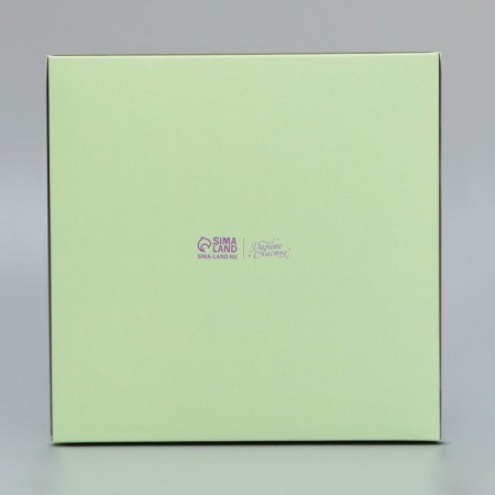 Capcake box, confectionery packaging double -sided, 4 cells “With Love”, 16 x 16 x 10 cm-3