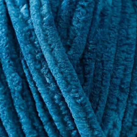 Yarn "Velluto" 100% micropoliester 68m/100g (646 Petrol)-2