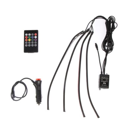 Salon backlight 18 LED-5050, 32 cm, remote control, light music, multicate RGB, 4 pcs-1