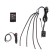 Salon backlight 18 LED-5050, 32 cm, remote control, light music, multicate RGB, 4 pcs