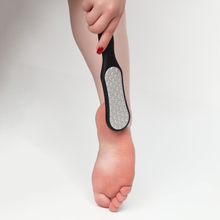 Foot Terka, laser, with a rubberized handle, bilateral, 25.8 cm, black color-10