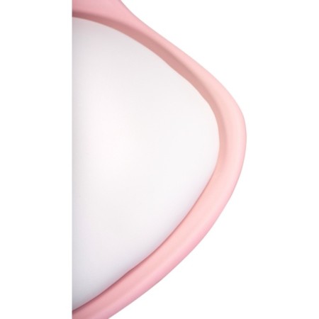 Computer chair Kolin Metal/Eco -leather/plastic, chrome/pink/white 49x56x78 cm-5