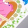 Sticker Plastic Interior color "Pink Bear on the balcony" 25x38 cm