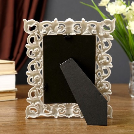 Photo frame plastic 10x15 cm "Patterns from leaves" white 23.7x19.3 cm-4