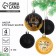 New Year's Christmas tree balls, for the New Year, plastic, d = 6, 4 pcs., Black gold color