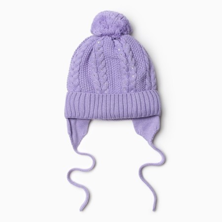 Hat for girls, lilac color, size 44-46