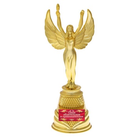 Nick award figure “The most charming and attractive”, plastic, gold, 19.5 x 7.3 cm-1