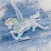 Christmas tree decoration "Horse" 9x12 cm, transparent overflow