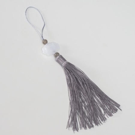 Textile suspension, plastic "Brush. Lotus" gray 1.2x2.7x14.5 cm-3