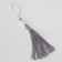 Textile suspension, plastic "Brush. Lotus" gray 1.2x2.7x14.5 cm