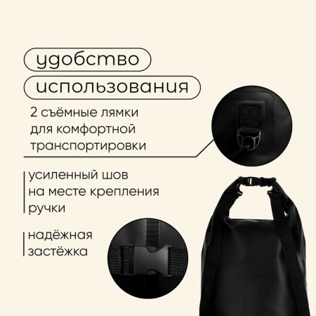 Harmome Tourist Maclay 100l, 500D, black color-3