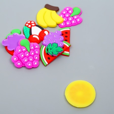 Decor for creativity rubber "Fruit" set 15 pcs mix 2.8x2 cm-2