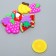 Decor for creativity rubber "Fruit" set 15 pcs mix 2.8x2 cm