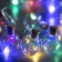 Garland “thread” 1.6 m with nozzles “Balls with a deer”, IP20, silver thread, 15 LED, glow of multi, Aah2