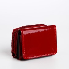 Women's wallet on the button, burgundy color