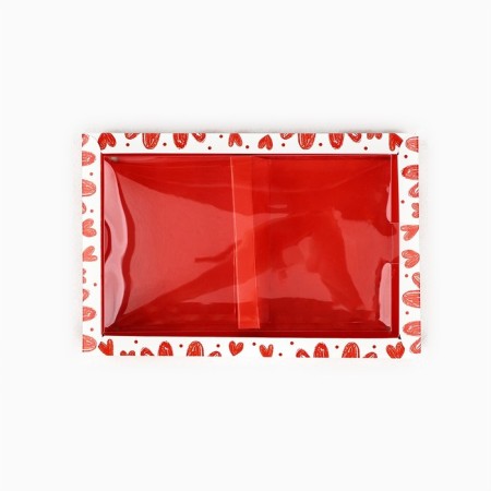 Folding box with a plastic lid "With Love", 16.5 x 11 x 4 cm-1