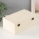 Casket wood for painting "rectangular" locking buckle 23.5x14x9.5 cm