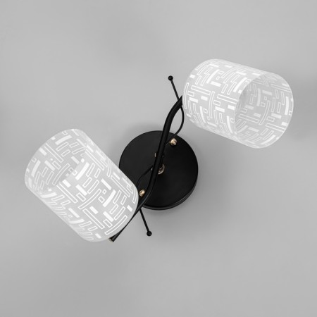 Assel chandelier 2he27 40W black and gold 46x20x27 cm-3