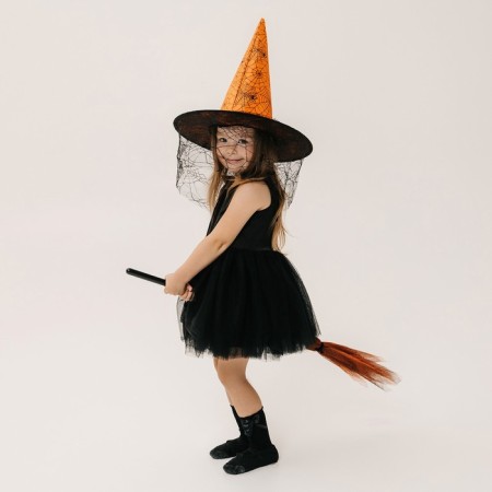 Carnival set "Sweet witch": Hat and broom-3