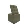 Puff with a lid and weighting, 400 × 400 × 420 mm, eco -leather, Marvel Pistachio color
