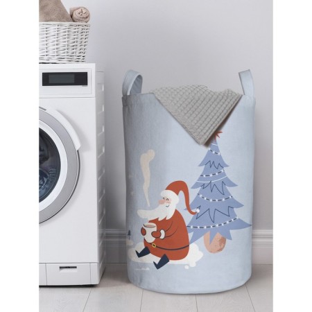 Basket for storing things "Santa Claus under the Christmas tree", size 40x60 cm