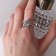 Ring "Stars" trio, color silver, dimensionless