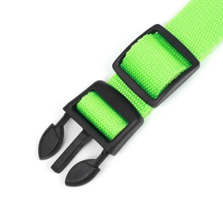 Collar with backlighting double strip size m, Osh 40-48 x 2.5 cm, 3 glow modes Green-4