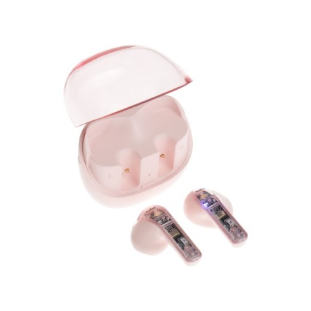 Wireless headphones R20, TWS, inserts, BT 5.3, 30/200 mAh, noise reduction, pink-1