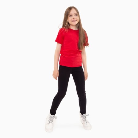 Leggings for girls, black color, height 128 cm