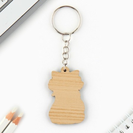 Key keychain with the icon "Girl Cat", anime-8