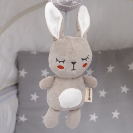 Suspension - Bonnie Bunny rattle, with a squeak, on a crib, stroller, crush me-7