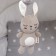 Suspension - Bonnie Bunny rattle, with a squeak, on a crib, stroller, crush me